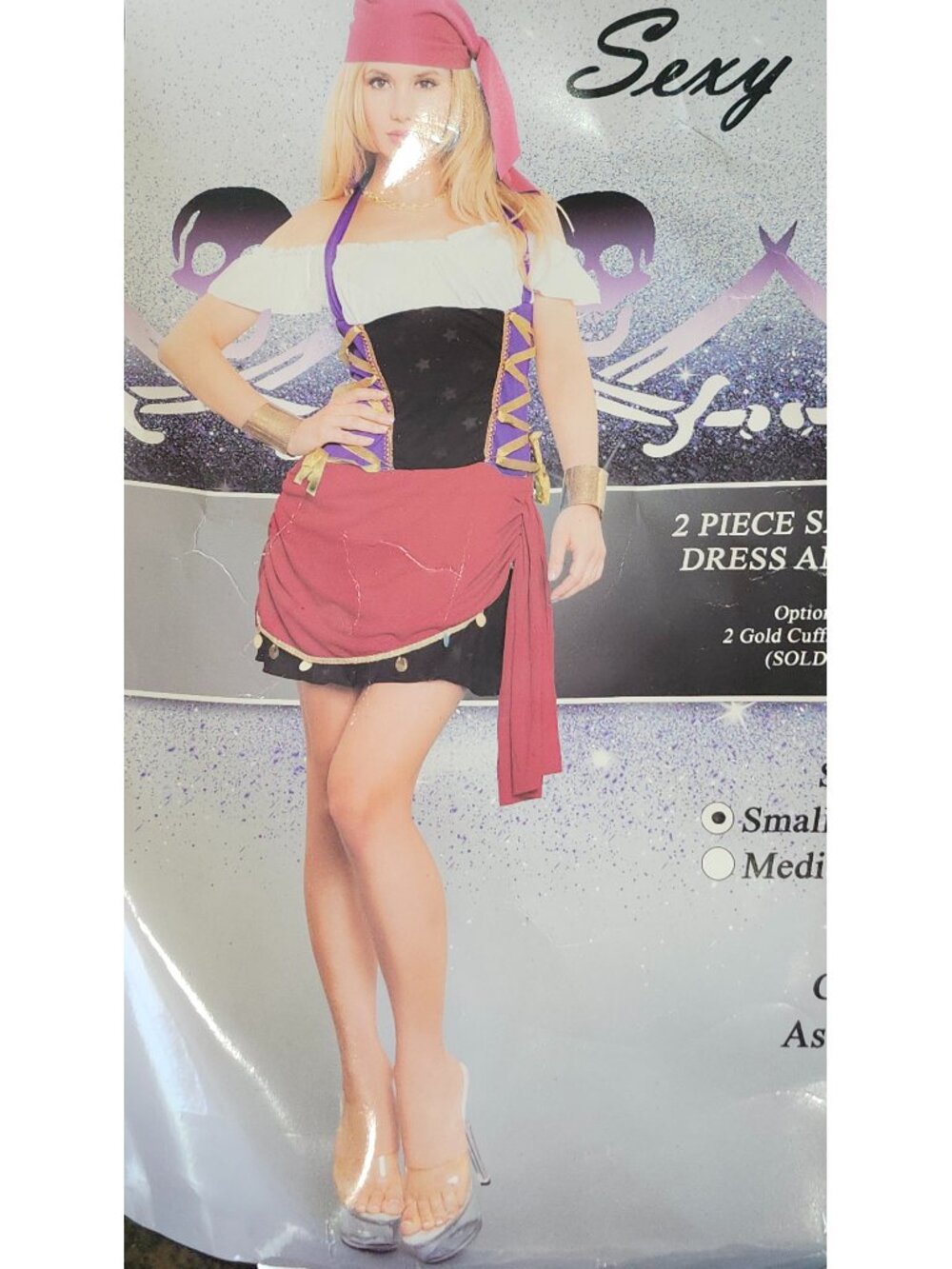 NEW Sexy Pirate Costume with Bandana Inspired by Female Pirates Small/Medium